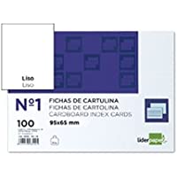 Liderpapel Ficha Lisa Nº 1 65X95Mm Paquete De 100 180g-m²